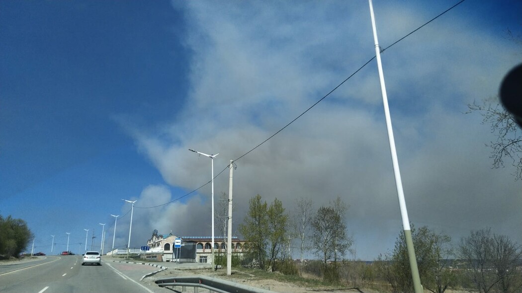 Сильный запах гари. Столбы город.