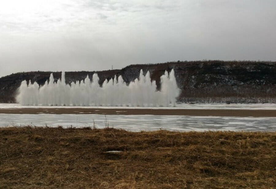 На Амуре начнут взрывать лед Первые подрывы в Приамурье проведут первого апреля