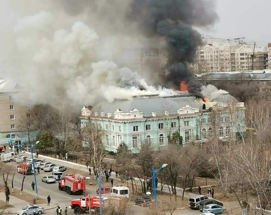 В поврежденном пожаром здании клиники кардиохирургии раньше находился молоканский молитвенный дом