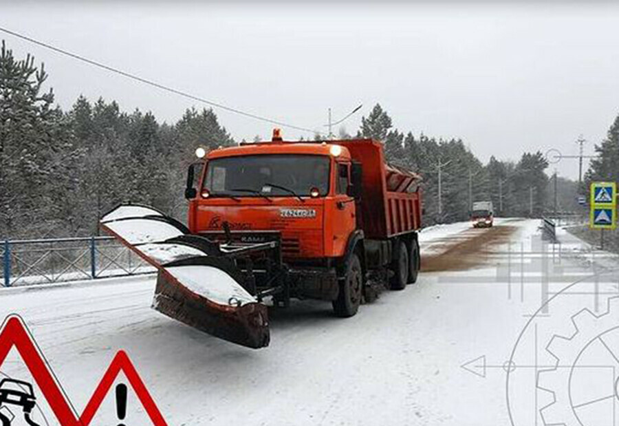 Движение на дорогах Амурской области затруднено изза обильного снегопада   
