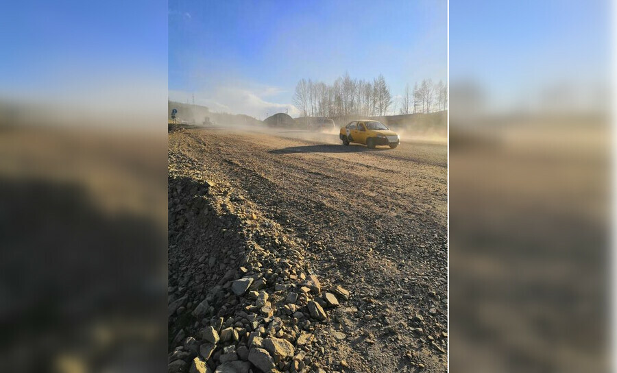 Пыль на весь город и ямы жители Тынды пожаловались на ремонт федеральной трассы