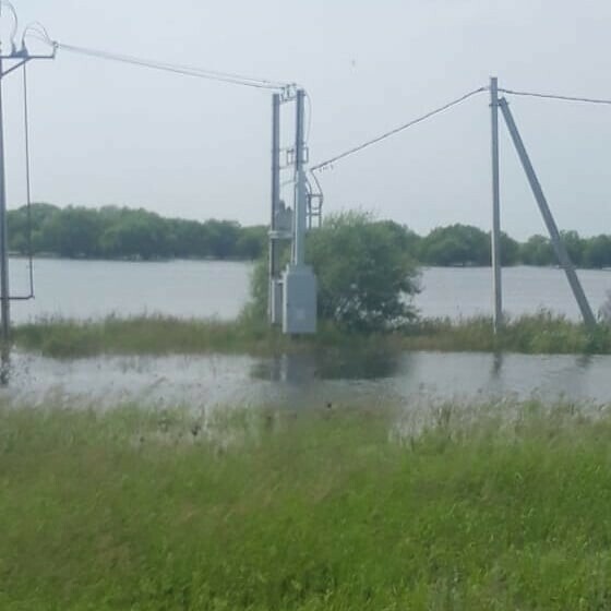 Во Владимировке и Новопетровке отключили электроэнергию изза угрозы подтопления подстанции