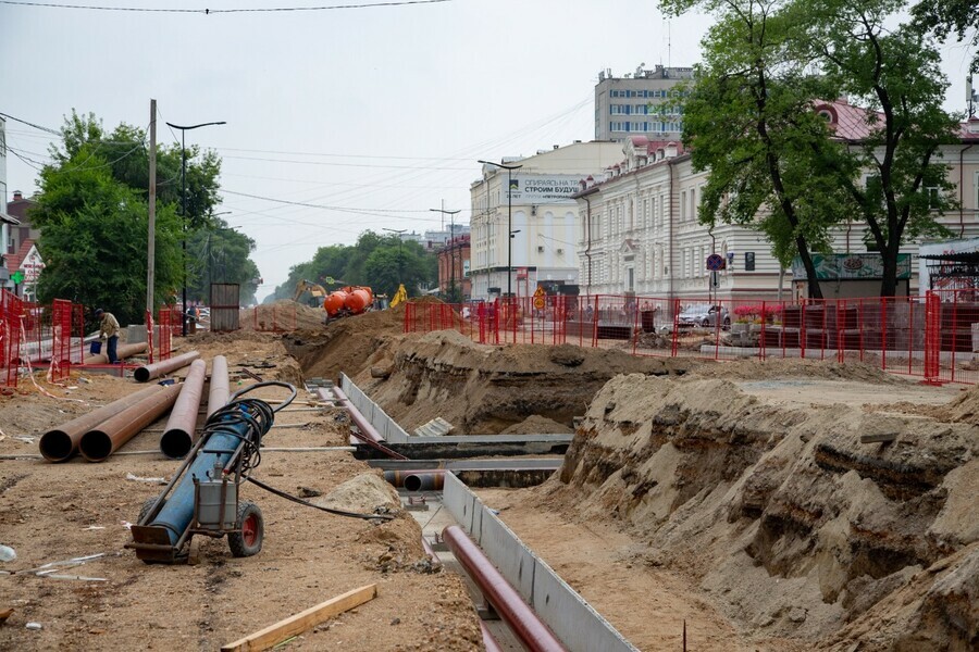 В Благовещенске хотят завершить ремонт улиц Ленина Горького и Мухина раньше срока