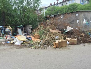 Никто не хочет убирать Во дворе дома в центре Благовещенска образовалась свалка фото