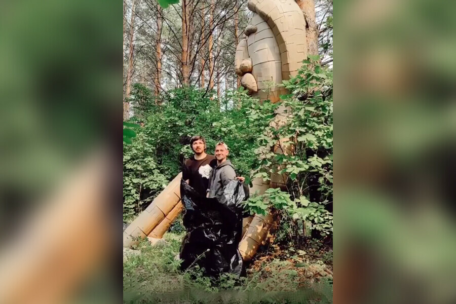 Иван Дорн ответил амурским активистам установившим его 8метровую скульптуру в лесу для отпугивания нарушителей