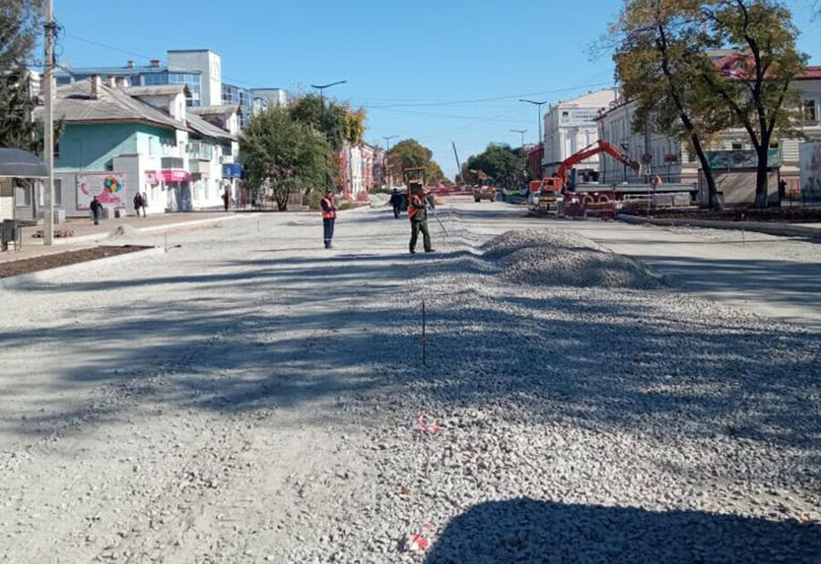 В выходные в Благовещенске закончат ремонт улицы Ленина от Комсомольской до Калинина