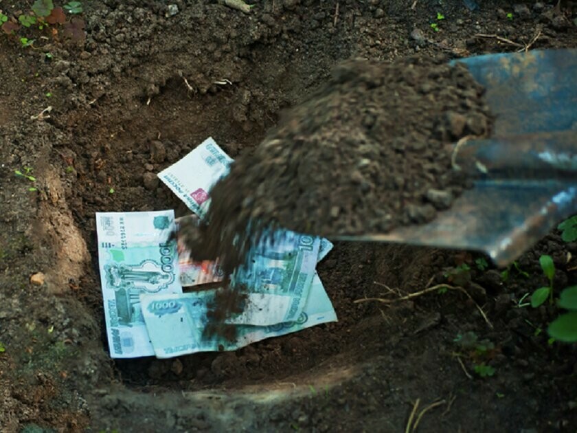 Мужчина закопал под деревом почти 2 миллиона рублей и стал ждать