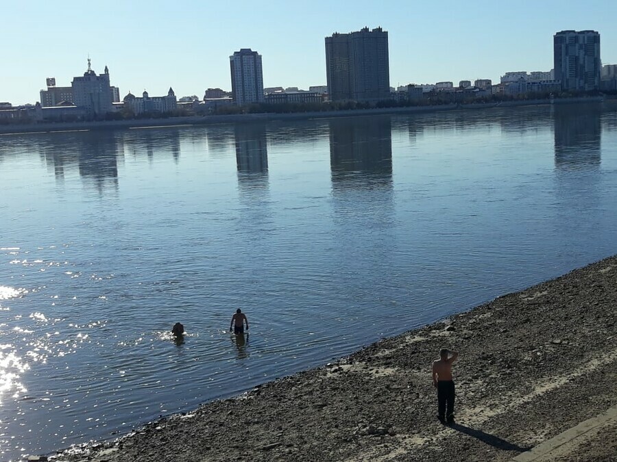 Будто весна в Благовещенске люди купаются в Амуре зацвела верба фото