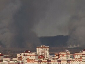 Жители Благовещенска вблизи города увидели большой столб дыма Что горит фото видео 