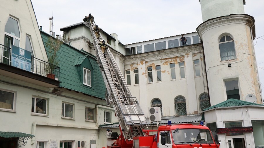 Благовещенское здание где загорелось кафе является памятником архитектуры