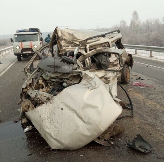 Погибшего водителя легковушки попавшей под КамАЗ в Свободненском районе помогали доставать спасатели