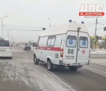 В Благовещенске попала в ДТП машина скорой помощи