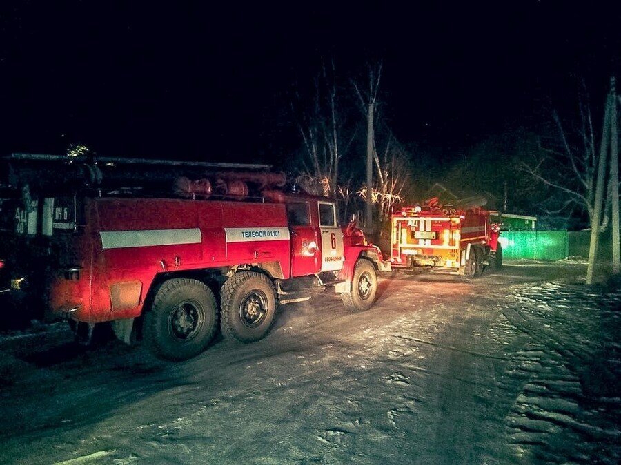 В Новый год в Амурской области случилось восемь пожаров Четыре человека в больнице