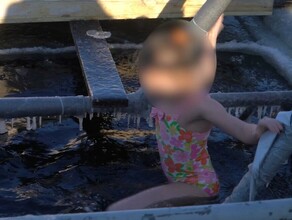 На крещенские купания в Благовещенске приводили даже детей видео