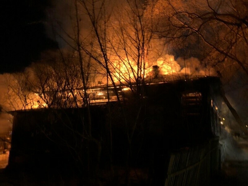 Ночью в Свободном горел жилой дом