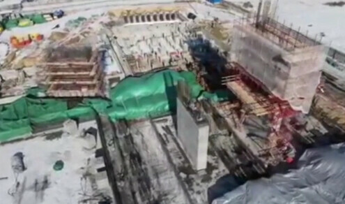 Строительство канатной дороги из Благовещенска в Хэйхэ показали с высоты птичьего полета видео