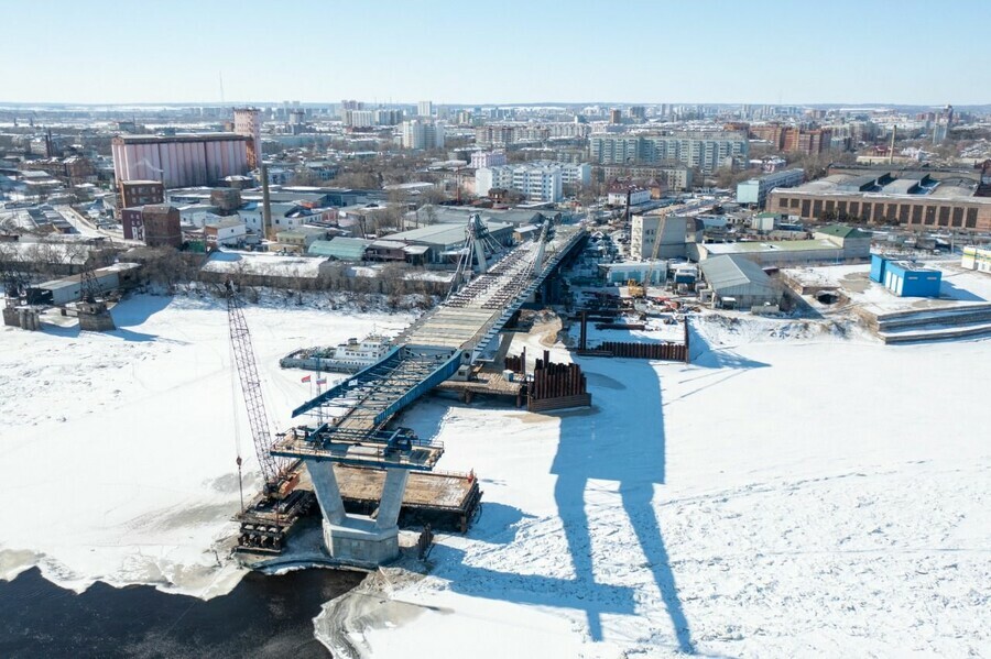 Новый мост через Зею в Благовещенске готов больше чем наполовину Как продвигается строительство