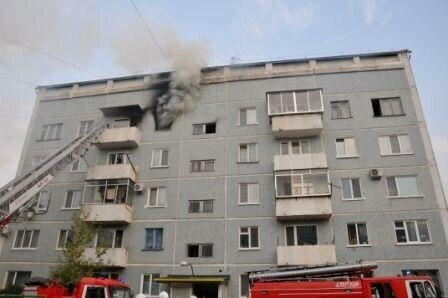 В Благовещенске горела многоэтажка