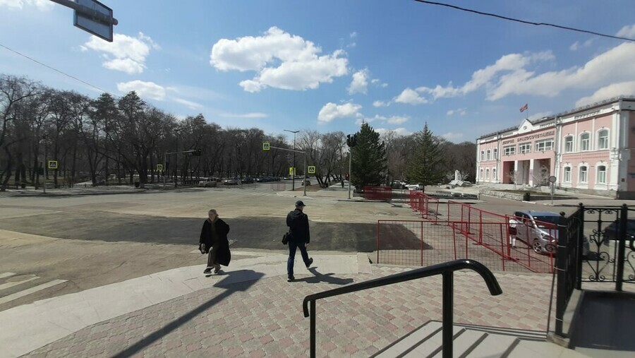 В Благовещенске временно открыли перекресток Ленина  Св Иннокентия и вернули автобусы