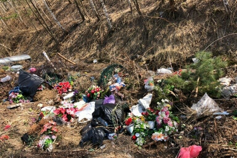 В Серышевском районе кладбище завалили мусором возможен пожар видео