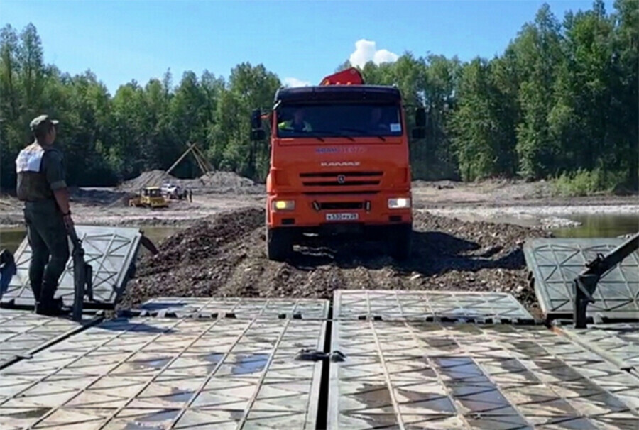 Благодаря военным пропускная способность переправы через Селемджу в Приамурье увеличилась