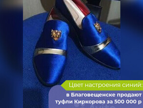 Цвет настроения синий в Благовещенске продают туфли Киркорова за 500 000 рублей