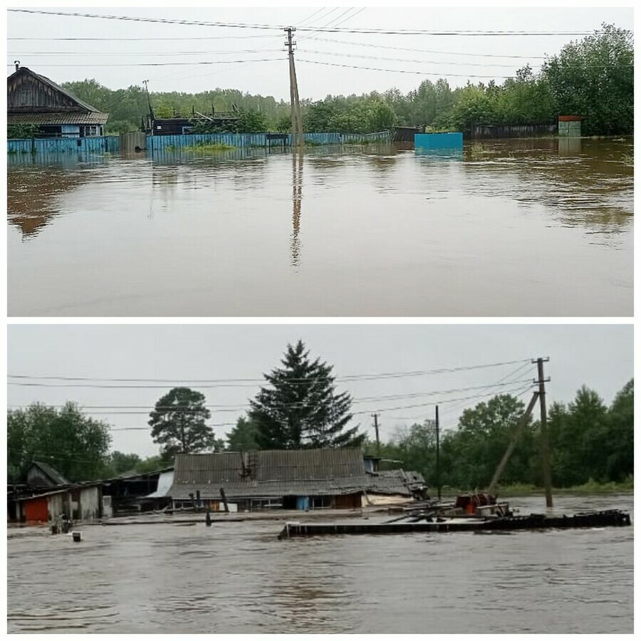 Село Ивановку в Амурской области накрыла большая вода фоторепортаж