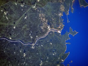 Космонавт Сергей Корсаков показал как выглядит Бурейская ГЭС из космоса