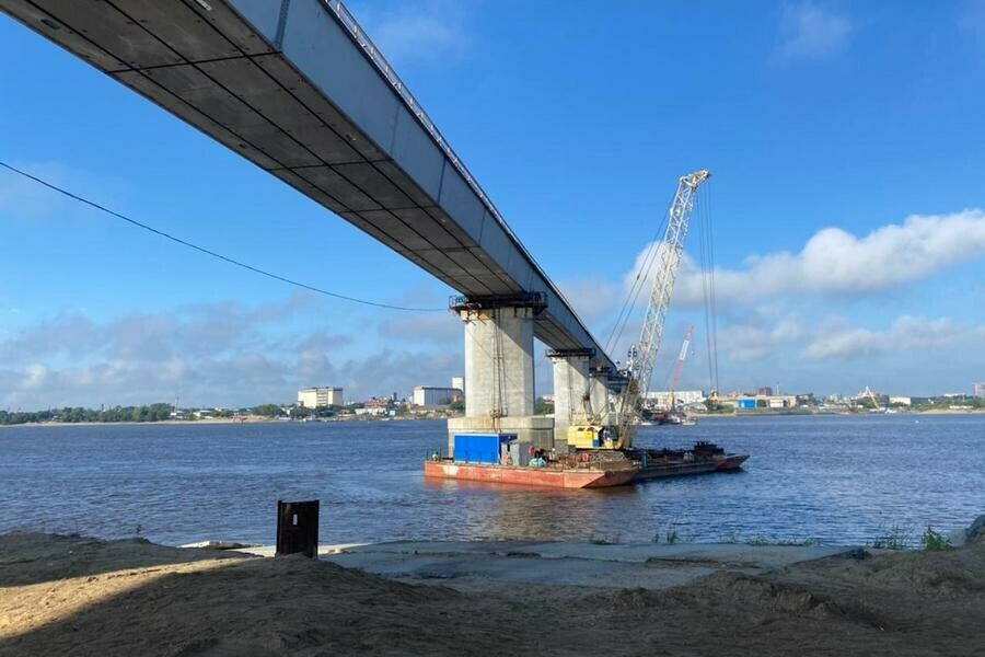 Знаковое событие произошло на строящемся мосту через Зею в Благовещенске фото видео
