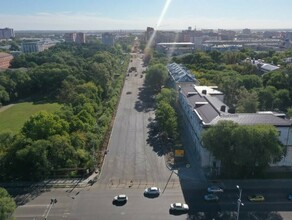 На улице Горького в Благовещенске укладывают три слоя асфальта 