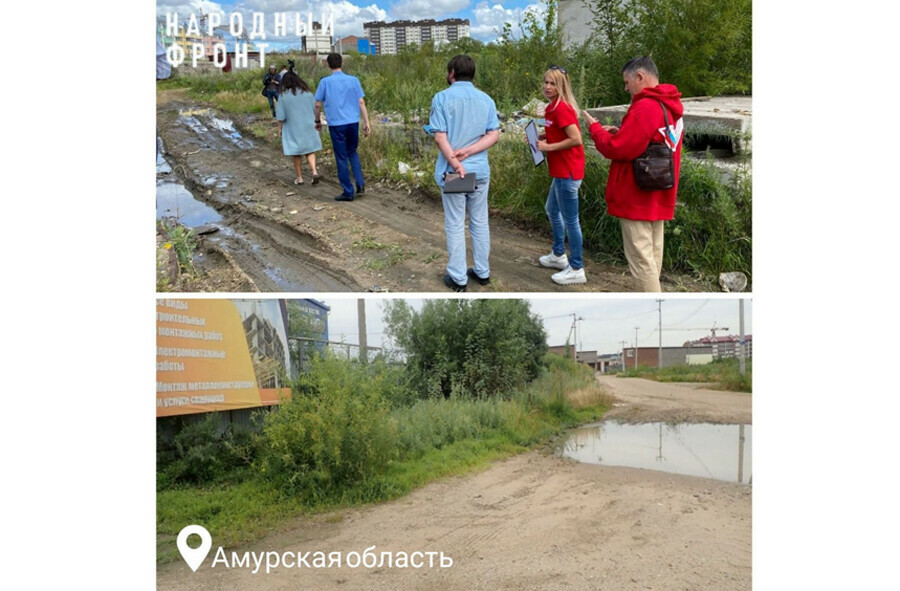 Горы мусора обнаружил Народный фронт в городах Амурской области