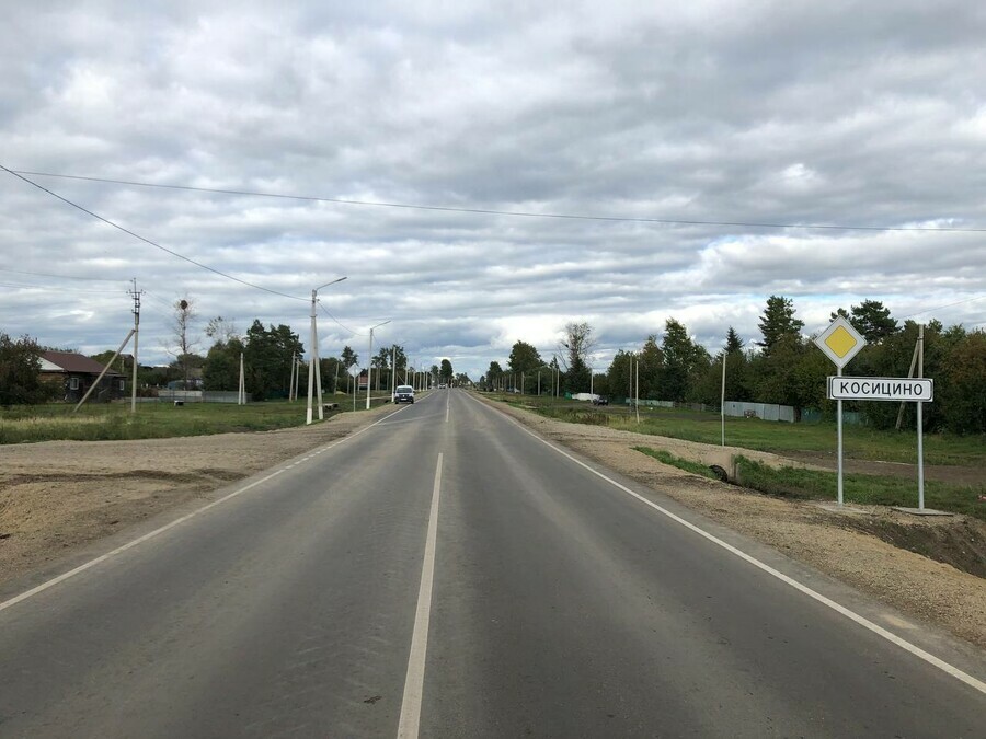 В селе Косицино Тамбовского района досрочно закончили ремонт важной региональной трассы