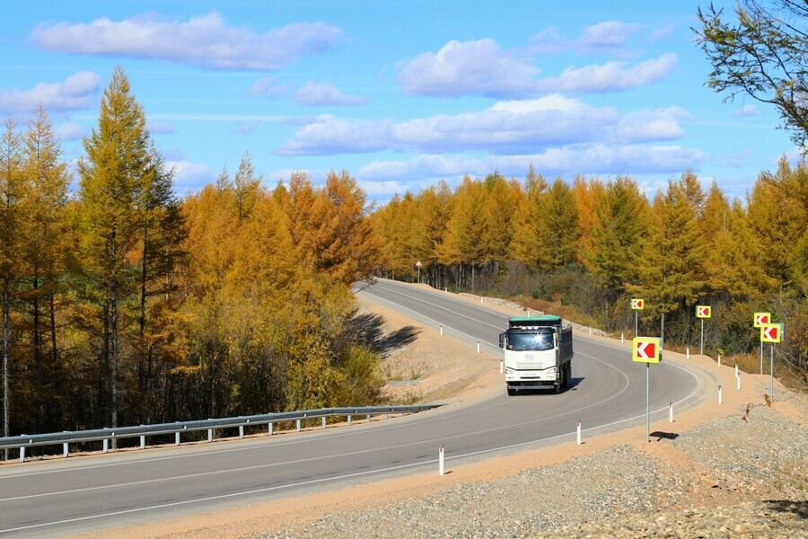 На границе Амурской области отремонтировали участок федеральной трассы фото 