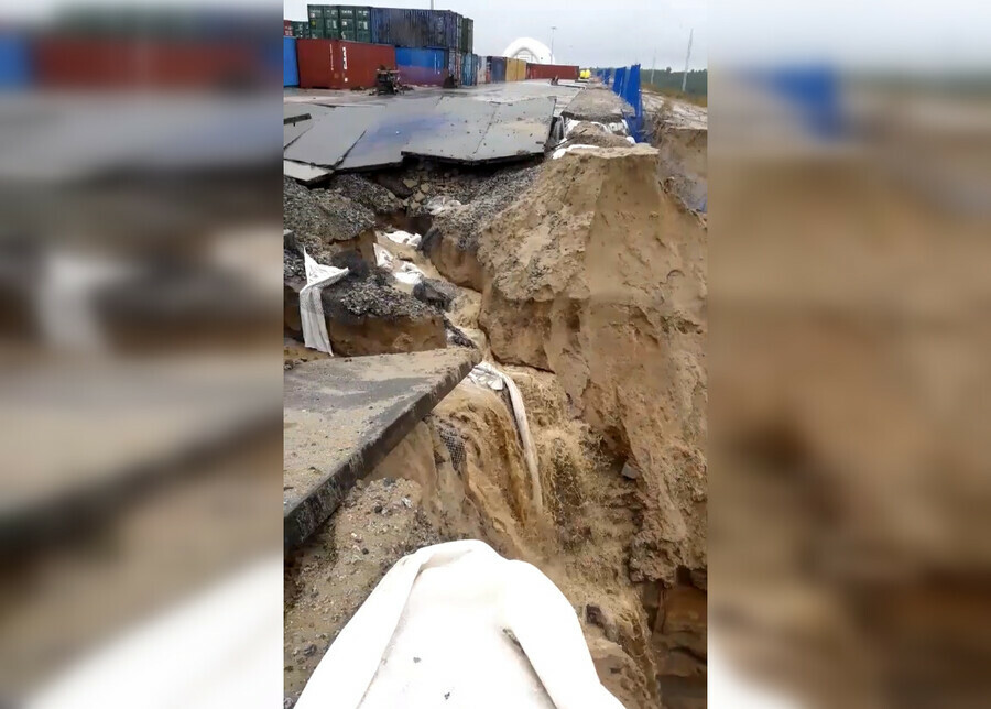 Изза непогоды пострадала инфраструктура в районе строительства Амурского ГПЗ видео