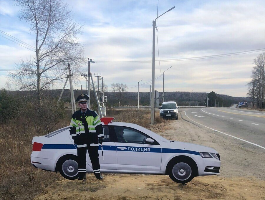 В минтрансе Амурской области рассказали зачем установили пластиковых сотрудников ГИБДД