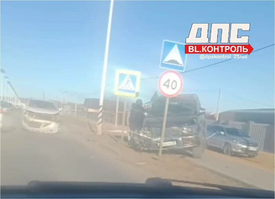 ДТП на улице Василенко в Благовещенске собрало большую пробку