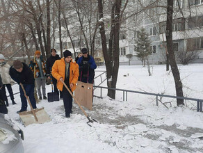 Старшеклассники и студенты взяли лопаты и вышли на улицы Благовещенска  