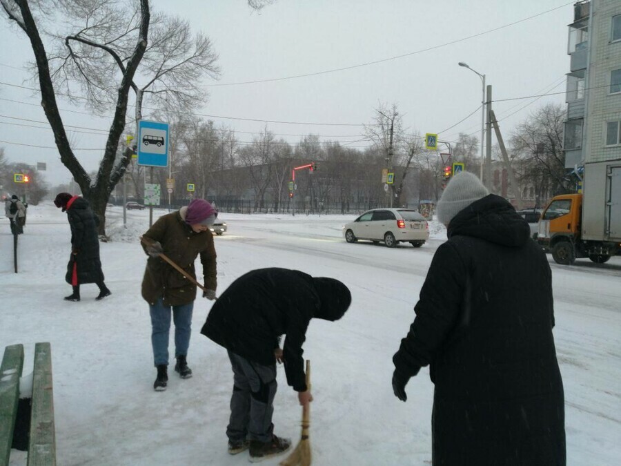 От книжек к лопатам в Благовещенске библиотекари вышли на уборку города