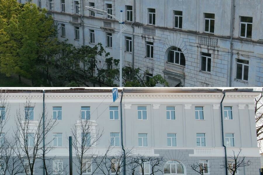В Благовещенске показали фасад обновленного здания до и после фото 