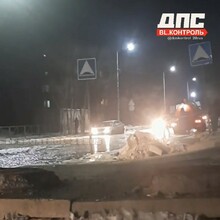 Опять прорыв В Благовещенске в районе 10й школы к ночи залило дорогу