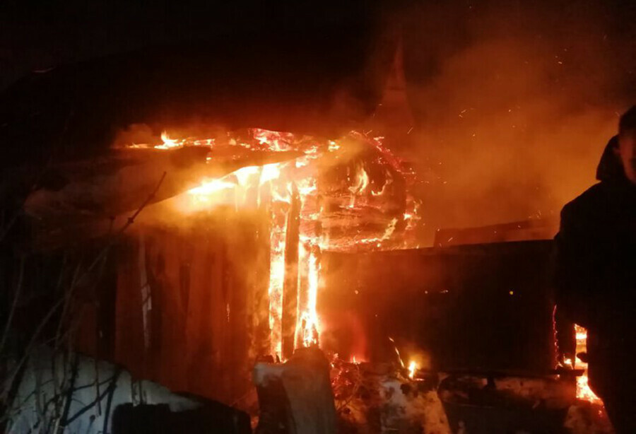 Символ нового года погиб в пожаре в амурском селе Савельевка фото