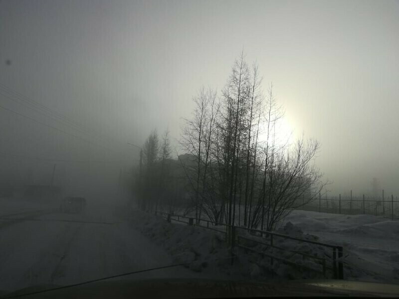 Лютый мороз сильный туман в Тынде аномально похолодало фото видео