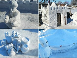 Уникальными инсталляциями из снега украсил свой огород амурский пенсионер фото видео