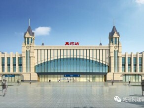 В Хэйхэ пышно началось строительство жд ветки которая соединит городской вокзал со скоростным направлением на Удаляньчи