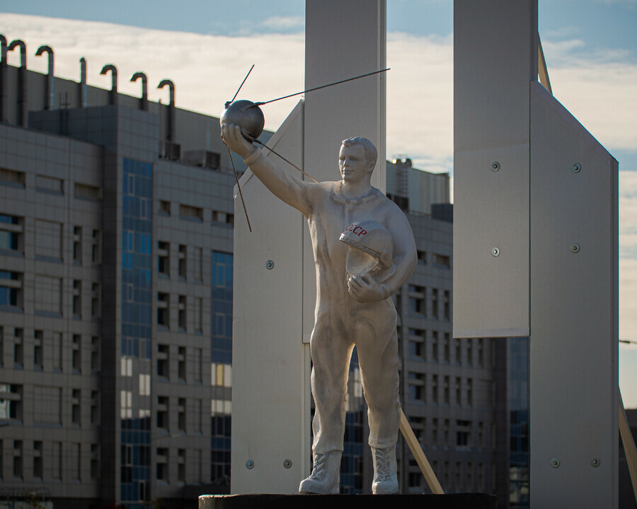 В Приамурье установили первый в области ростовой монумент Юрия Гагарина
