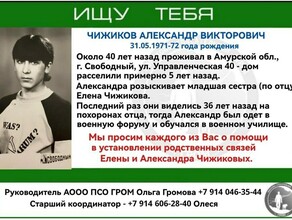 Елена Чижикова ищет брата Александра из Свободного с которым виделась один раз 36 лет назад