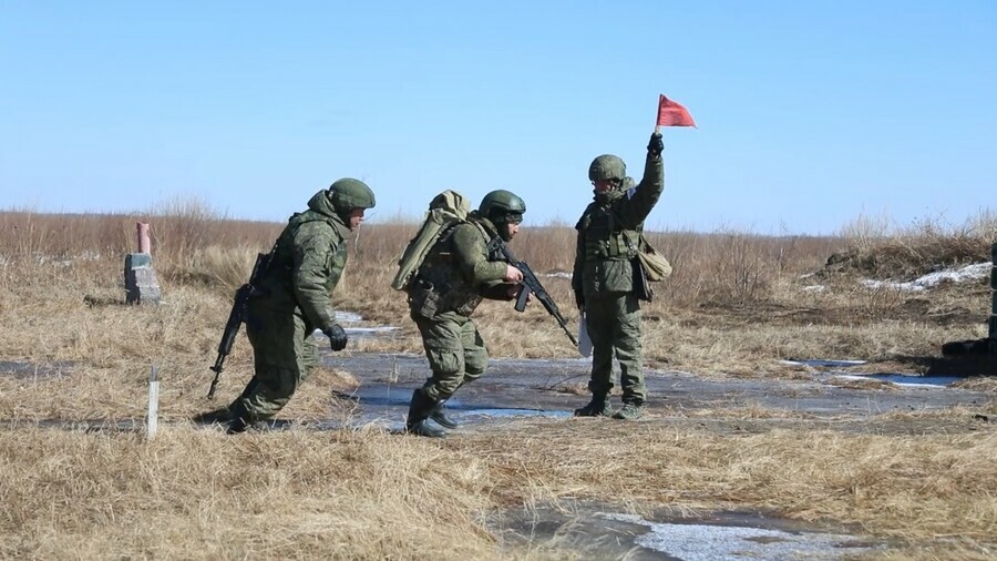 Азарт появляется при поражении целей бойцы ВВО тренируются уничтожать условного противника