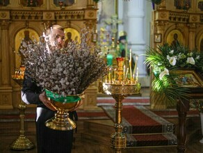 Православные христиане встречают Вербное воскресенье