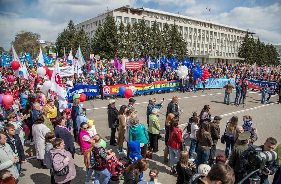 В Благовещенске отменили первомайское шествие колонн трудящихся