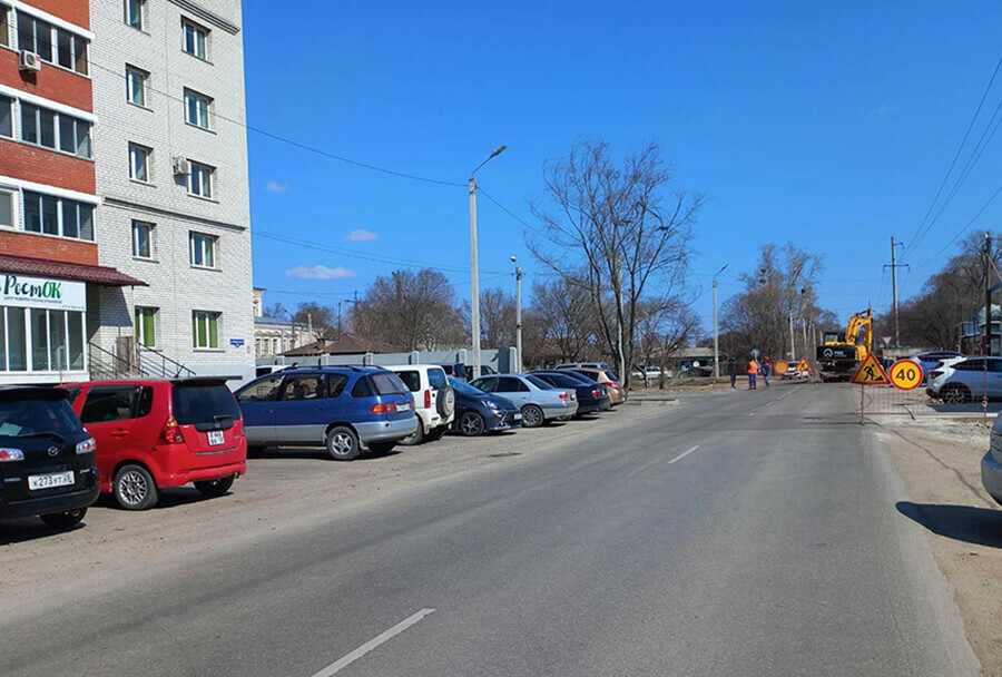 В Благовещенске изза аварии полностью перекрыли участок улицы Шимановского